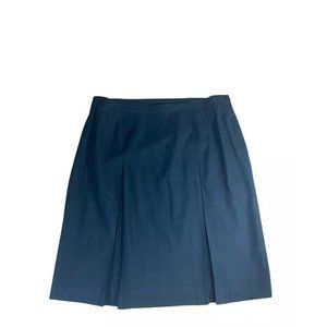 Vntg Pendleton Womens Pleated Skirt Bluish Green Lined 100% Virgin Wool Plus 24W